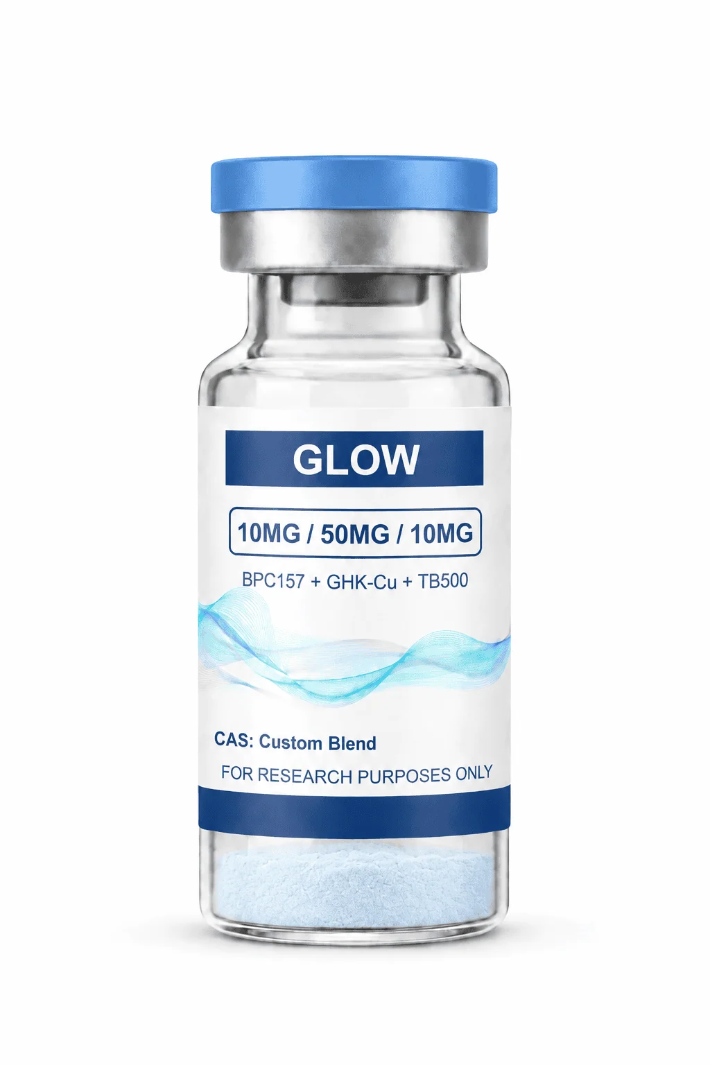 GLOW BLEND 70MG research peptide blend vial – Research Peptides Canada, NexPept. For laboratory research use only.