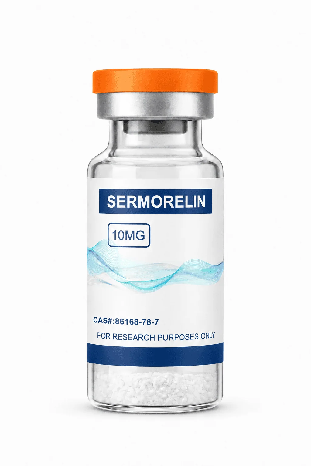 SERMORELIN 10MG research peptide vial – Research Peptides Canada, NexPept. For laboratory research use only.