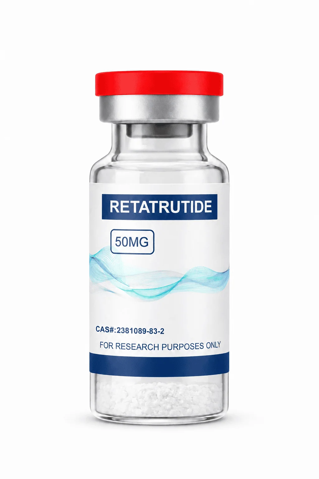 RETATRUTIDE 50MG research peptide vial – Research Peptides Canada, NexPept. For laboratory research use only.