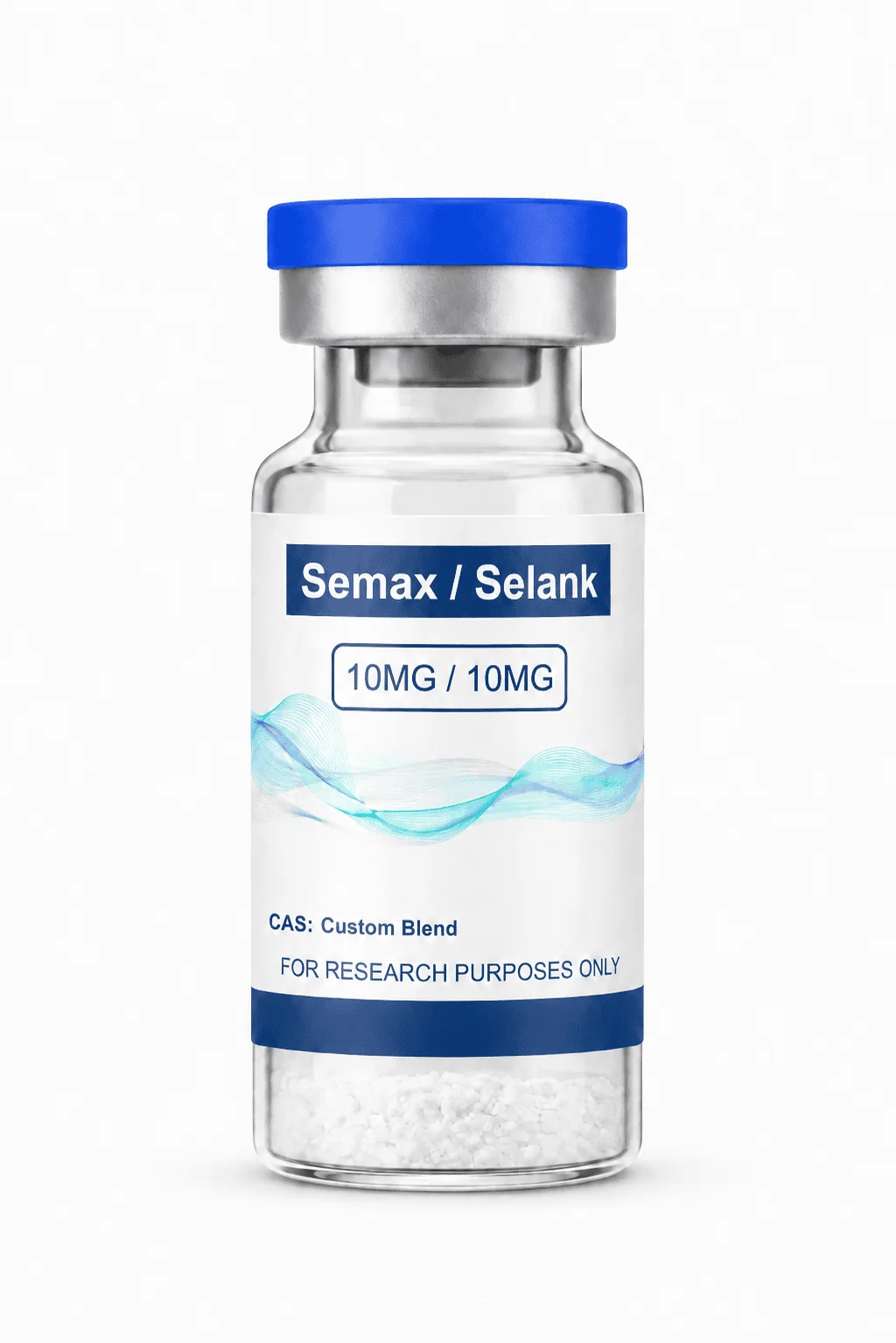 SEMAX 10MG / SELANK 10MG research peptide blend vial – Research Peptides Canada, NexPept. For laboratory research use only.